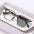Light-Changing Prescription Glasses Fashionable Anti-Blue Overseas Western Square Frame Big Frame Bare-Face Tool Versatile Prescription Sunglasses