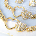 Overseas Dubai 18K Gold Plated Bride Knot Wedding Necklace Earrings Set Ring Bracelet Set Africa Women Banquet Jewelry Set
