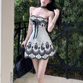 French Embroidered Sleeveless A-Line Short Dress