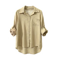 Summer Korean Slimming Tencel Lace Patchwork Sun-Protection Loose Cardigan + Shirt