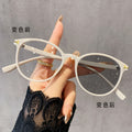 Photochromic Presbyopia Glasses Ultra-Light Style Contrast Bare Face Older Adults Fashionable HD Retro Round Anti-Blue-Light Reading