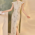 New Chinese Style Beaded Cheongsam Dress ZX P0402