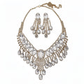Star Flap Drop Jade Heavy-Duty Full Diamond Oval Round Draped Jewelry Set Imperial Breeze Banquet Necklace Light Luxury Niche Necklace