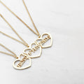 Western Accessory Letter BEST FRIENDS Best Friend Heart Spliced Heart Type Pendant 3-Piece Set Necklace