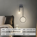 Living room light luxury creative clock wall lamp bedroom bedside background wall lamp technological style decoration charging without wiring