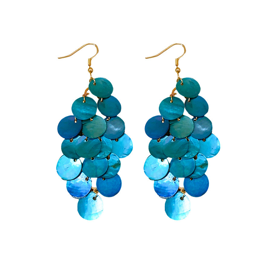 Shell Tassel Drop Earrings - view 5