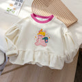 Girls' Floral Print Lace Peplum Hoodie