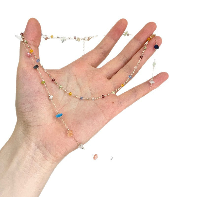 Dopamine Layered Glass Bead Necklace - view 5