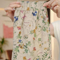 Summer Retro Casual High Waist Printed Lightweight Elastic Pants