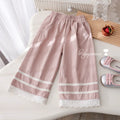 Girls' Floral Shirt and Straight Pants Set