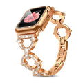 Fits Apple iwatch Band Fashionable Tweed Style O Type Rhinestone Apple Band