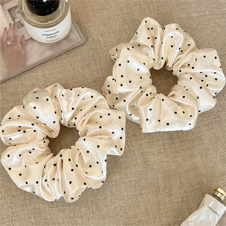 Korean Floral Polka Dot Scrunchie - view 6