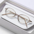 Presbyopia Glasses Anti-Blue Youthful Small Oval Round Artistic Frame Overseas Anti-Blue-Light Reading Glasses