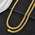 Western Men Women Gold Plated Necklace Overseas Hip-Hop Style Punk Rope Chain ins Fashionable Necklace Bracelet Set