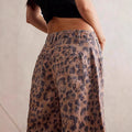 Fall Loose Wide Leg Straight Leg Leopard Pants