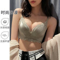 6918无痕内衣女小胸聚拢专用无钢圈文胸收副乳防下垂蕾丝胸罩套装