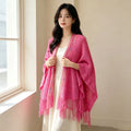 Women's Ethnic Shawl + Cape 2026 - Red