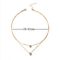 EU/US Import Bestseller Style Fashionable Simple Multi-Layer Five-Point Star Heart Teardrop Retro Clavicle Chain N6239