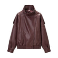 Women's Retro Stand Collar Loose Cropped Jacket 2026 | Trendy Jacket - Black