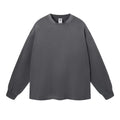 ARTIE Men's American Retro Pure Cotton Distressed Washed Loose Fit Long Sleeve T-Shirt