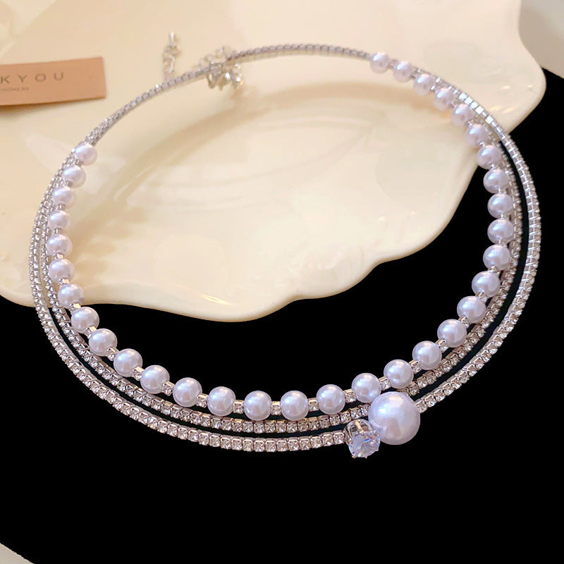 French Multi-Layer Pearl Necklace - view 12
