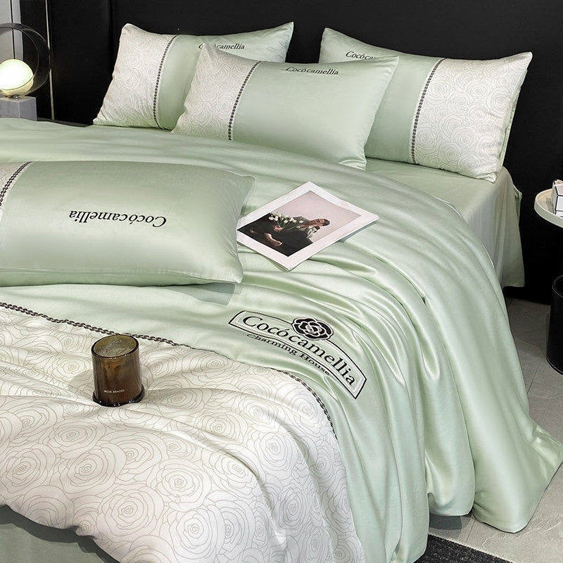 Phoenix Tree Apricot Cooling Fabric 4-Piece Bedding Set - view 2