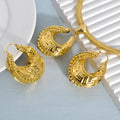 Dubai Jewelry New Release Vintage Long Wall Texture Design Tech Electroformed Necklace Earrings Set 2-Piece Set In Stock