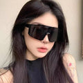Big Frame Iridescent Photochromic Sunglasses - One-Piece Style
