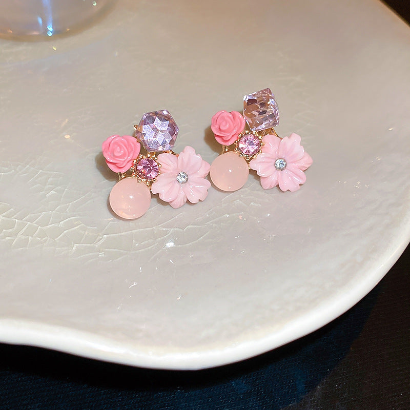 Pink Heart Bear Drop Earrings - view 6
