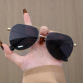 Metal Pair Bridge Aviator Men Driving Western Classic Sunglasses Retro Pilot Sunshade Sunglasses Premium