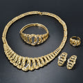 Middle East Bead Gem Set Export Band Shape Mutual Clasp Spliced Retro Necklace Bangle Ring Earrings Statement Accessory Set