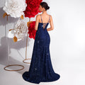 Women's Sequin Embellished Slim Fit Elegant Premium Socialite Evening Gown Party