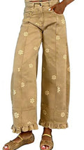 Retro Patchwork Printed Floral Loose Wide Leg Pants + Pants