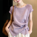 Summer Korean Elegant Crew Neck Shirt
