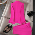 Women's Fall Korean Retro Fitted Jacket + Pants + Top Set 2026 - Emerald
