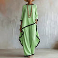 Women's Summer Casual Fashion Batwing Sleeve Loose 2-Piece Set 2026 - Pink