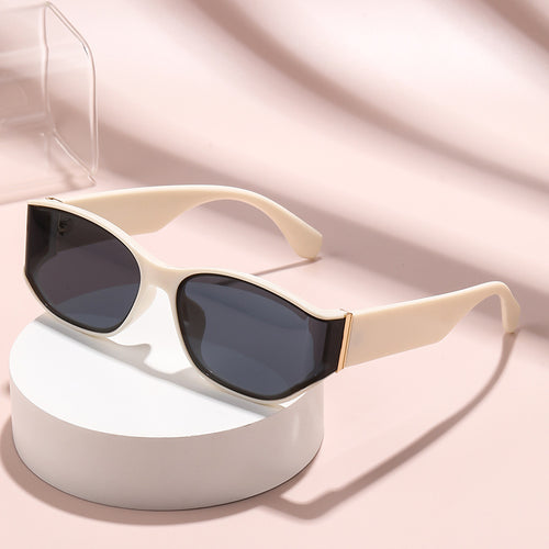 Curved Sunglasses Retro Premium Design Cat-Eye Overseas Western Sunglasses UV-Proof Slender Sunglasses