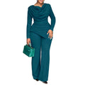 Fall Casual Fashion Waist-Tie Flared Pants + Top Set