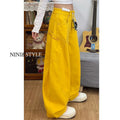 Spring-Summer Workwear Retro Embroidered Loose Pants