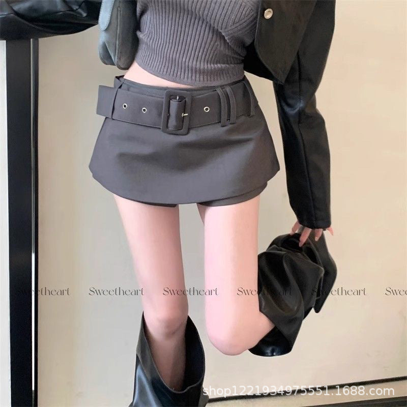 Spring-Summer Trendy Slimming Belt Skirt + Skirt Pants + Short Skirt