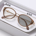 Light Feel Photochromic Prescription Glasses Ultra-Light Korean Style Brightening Eye Frame Overseas With Rx Big Frame Face-Slimming Prescription Sunglasses