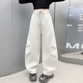 Girls' Curved-Leg Casual Pants - Loose Spring Style