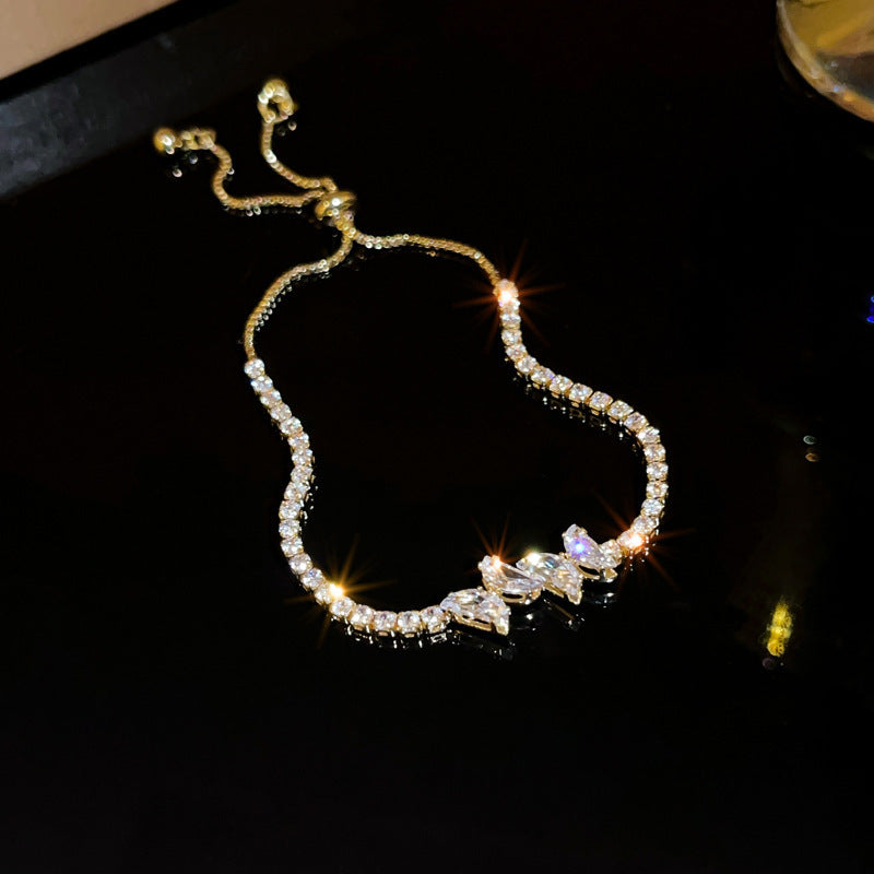 Zircon Leaf Heart Bracelet - view 10