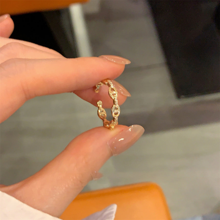 Korean Zircon Open Band Ring - view 8