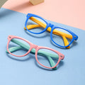 New Fashionable Kids Blue-Light Glasses Silicone Temple Baby Computer Goggles Glasses Unisex Kids Universal Plano