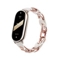 Fits Xiaomi Band 9 Band New 8nfc Version Smart Capable Sports Ceramic White 7 / 6 / 5 Leather Wrist Strap Metal Bracelet