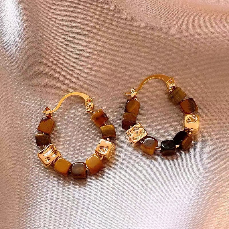 Maillard Enamel Round Hoop Earrings - view 2