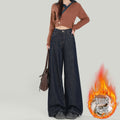 Fall Casual High Waist Drapey Loose Wide Leg Pants