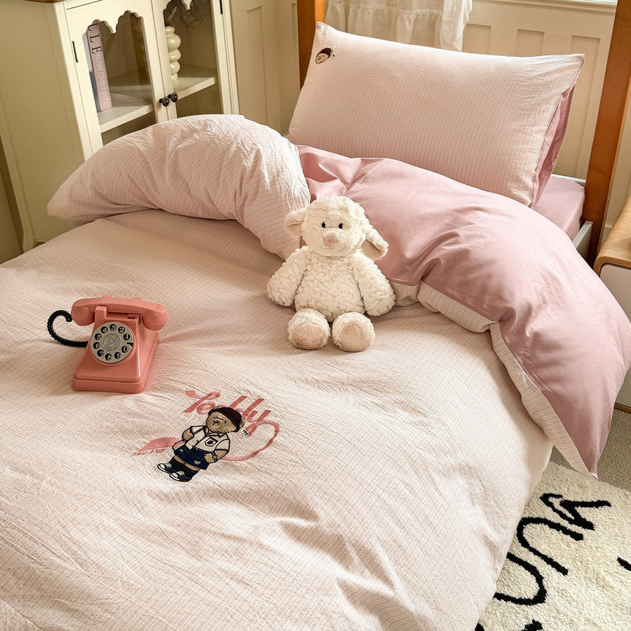 Azure Coast Yarn-Dyed Washed Cotton 4-Piece Bedding Set - view 2