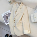 Women's Fall Korean Designer Blazer + Top 2026 | Casual Blouse - Black